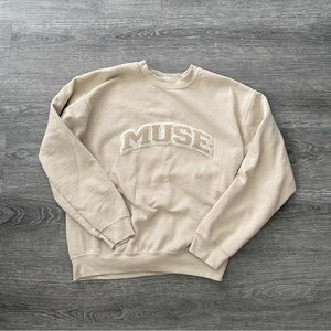 Curated By Muse Beige Crewneck
